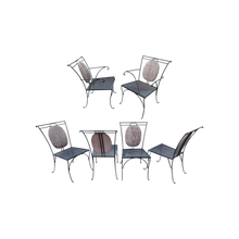 Load image into Gallery viewer, Vintage 90s Outdoor Postmodern Patio Dining Chairs for Refurbishing - Set of 6
