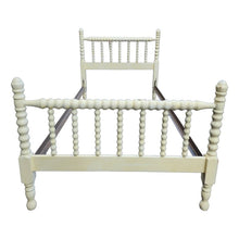 Load image into Gallery viewer, Vintage Off White Jenny Lind Spindle Twin Bed