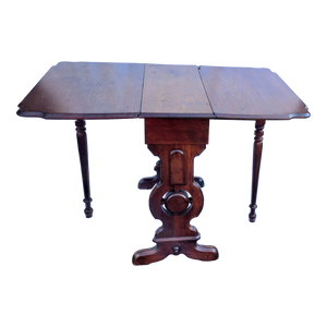 SOLD - Antique Victorian Eastlake Gate-leg Drop Leaf Parlor Game Table Or Small Dining Table