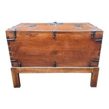 Load image into Gallery viewer, Antique Japanese Locked Chest on a Stand