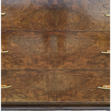 Load image into Gallery viewer, Vintage Art Deco Waterfall Burlwood Book Matched Veneer Front 3 Drawer Dresser Chest of Drawers