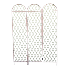 Load image into Gallery viewer, Vintage Pink and Cream White Garden Folding Divider Screen