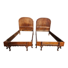 Load image into Gallery viewer, Vintage French Provincial Twin Beds for Restoration and Customization - a Pair
