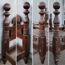 Load image into Gallery viewer, Vintage Ethan Allen Queen Sized Cannonball Bed For Restoration