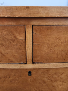 Antique Birdseye Maple Tallboy Clawfoot Bow Front French Dresser
