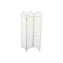 Load image into Gallery viewer, Vintage Pink and Cream White Garden Folding Divider Screen