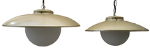Load image into Gallery viewer, SOLD - Vintage Mid-Century Modern Atomic Ufo Gold Light Fixtures - a Pair