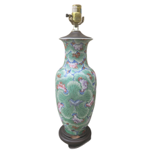 Load image into Gallery viewer, Vintage Chinoiserie Ceramic Porcelain Cabbage Leaf Ginger Jar Lamp