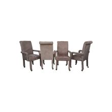 Load image into Gallery viewer, Vintage Postmodern Parsons Style Rollback Dining Arm Chairs - Set of 4