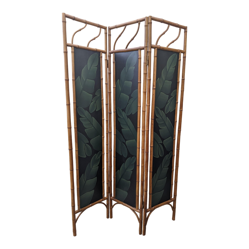 Coastal Bamboo Folding Room Divider Screen