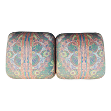 Load image into Gallery viewer, Vintage Postmodern Chunky Overstuffed Ottomans for Reupholstery - a Pair