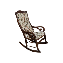 Load image into Gallery viewer, Vintage Rocking Chair With Botanical Print Upholstery