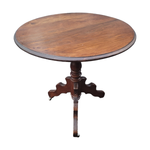 Antique Round Victorian Foyer or Hall Table