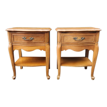 Load image into Gallery viewer, Vintage French Provincial Cherry One Drawer Nightstands - a Pair