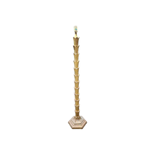 Load image into Gallery viewer, Vintage Gold Palm Bark Floor Lamp
