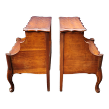 Load image into Gallery viewer, Vintage French Provincial 2 Tier Cherry Nightstands - a Pair