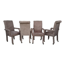 Load image into Gallery viewer, Vintage Postmodern Parsons Style Rollback Dining Arm Chairs - Set of 4