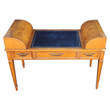 Load image into Gallery viewer, Vintage Burlwood Leather Topped Desk by Drexel