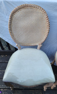 Vintage Rope Knot Woven Cane Back Dining Chairs from Andre Originals of Brooklyn - Set of 4