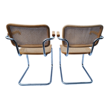 Load image into Gallery viewer, Vintage Cesca Style Cantilever Armchairs - a Pair