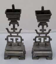 Load image into Gallery viewer, Antique Chinese Wedding Candlesticks - a Pair