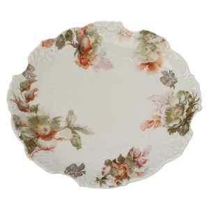 Antique Early 20th Century Silesia Floral Appetizer Plates - Set of 3