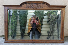 Load image into Gallery viewer, Antique Late 19th Century French Carved Oak Mirror