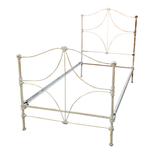 Antique Victorian Cast Iron Twin Sized Bedframe