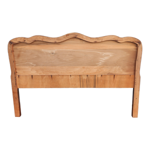 Vintage Simple Scalloped French Provincial Full Sized Headboard