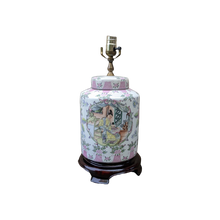 Load image into Gallery viewer, Vintage Chinoiserie Famille Rose Table Lamp