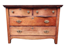 Load image into Gallery viewer, Antique Patinated Serpentine Front Dresser in Brown with Deep Red Undertones