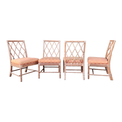 Vintage mcguire Coastal bamboo dining chairs for reupholstery - set of 4 at EclecticCollective.com - Main Product Photo