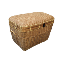 Load image into Gallery viewer, Chinoiserie Coastal Boho Chic Lidded Basket