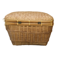 Load image into Gallery viewer, Chinoiserie Coastal Boho Chic Lidded Basket