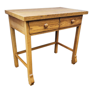 Antique Arts and Crafts Mission Era Petite Oak Desk