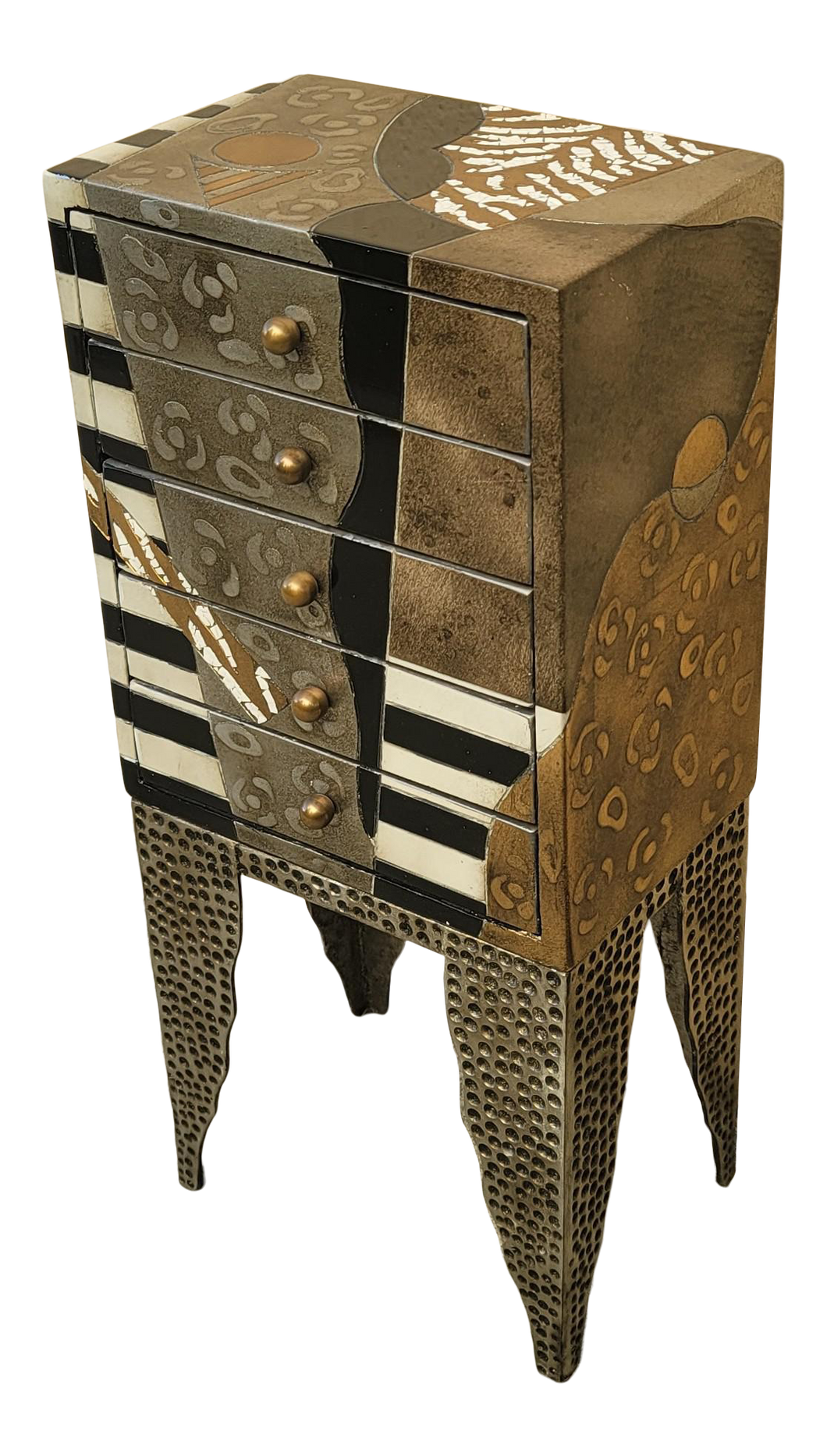 Postmodern Petite Table Top Chest of Drawers in the Style of Etori Sottsass