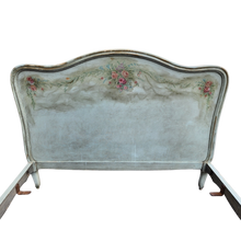 Load image into Gallery viewer, Vintage French Provincial Painted Floral Double Bedframe in Original Finish