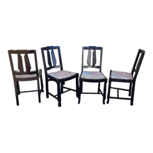 Load image into Gallery viewer, Antique Art Deco Era Angular Dining Chairs - Set of 4