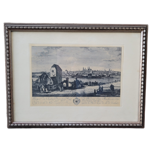 COMING SOON - Late 19th Century View of the City of Munich Etching, Framed