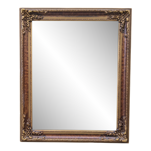COMING SOON - Late 20th Century Gold With Brown Framed Mirror