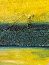 Load image into Gallery viewer, COMING SOON - Late 20th Century Green and Yellow Stripe Textured Abstract Painting