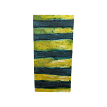 Load image into Gallery viewer, COMING SOON - Late 20th Century Green and Yellow Stripe Textured Abstract Painting