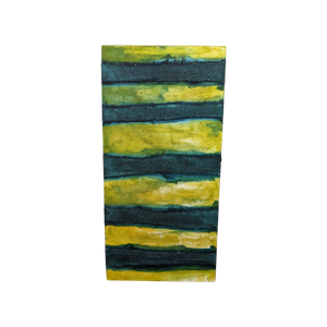 COMING SOON - Late 20th Century Green and Yellow Stripe Textured Abstract Painting