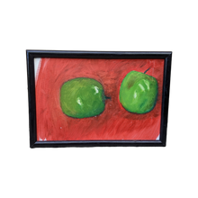 Load image into Gallery viewer, COMING SOON - Late 20th Century Green Apples on Red Background Painting