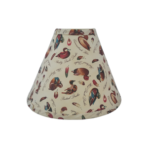 SOLD - Late 20th Century Rustic Hunting Lodge Duck Motif Lamp Shade