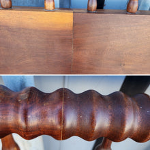Load image into Gallery viewer, Antique King-Sized Turned Wood Spindle Jenny Lind Style Spool Headboard