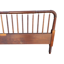 Load image into Gallery viewer, Antique King-Sized Turned Wood Spindle Jenny Lind Style Spool Headboard