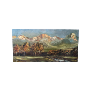 Mid 20th Century Mountain Landscape Painting