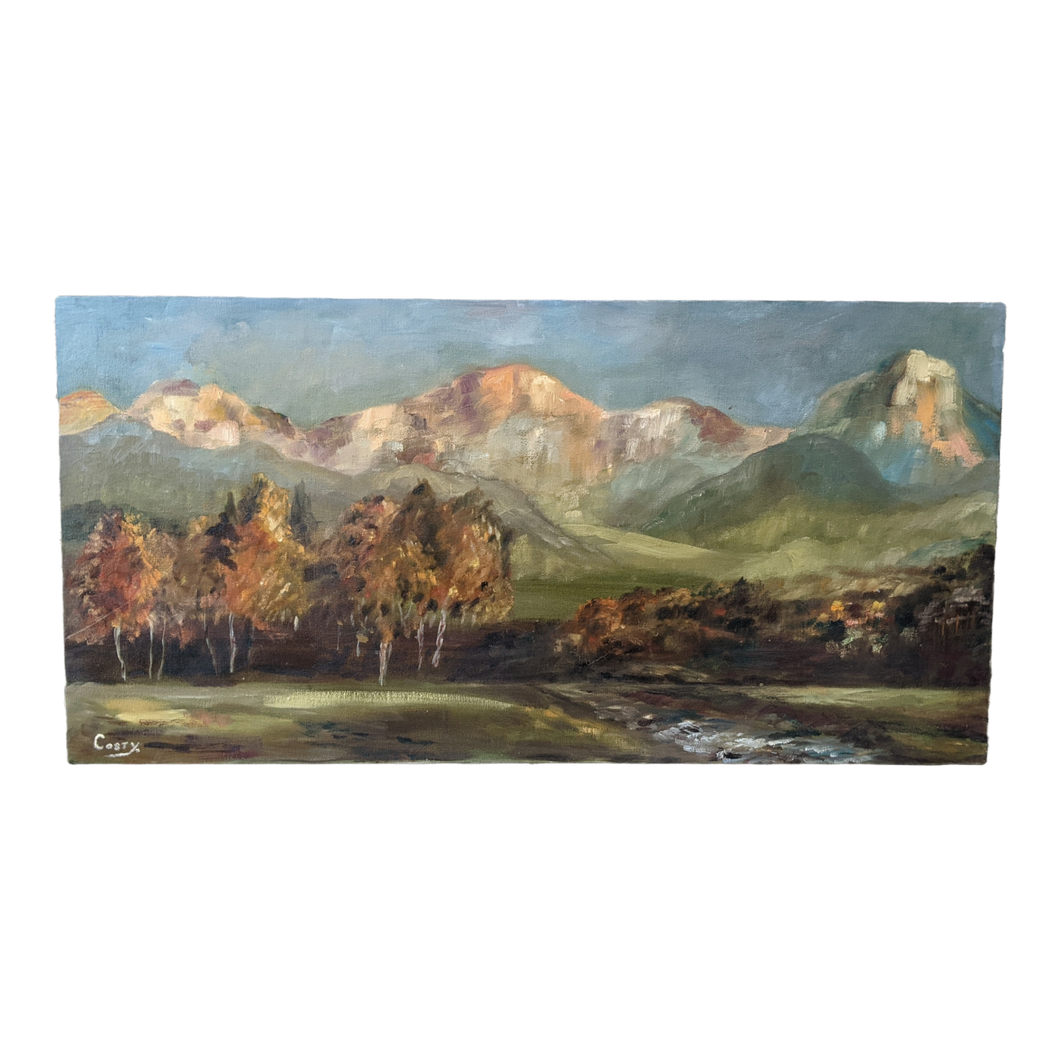 Mid 20th Century Mountain Landscape Painting