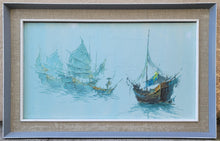 Load image into Gallery viewer, Mid 20th Century Nautical Seascape Oil Painting, Framed